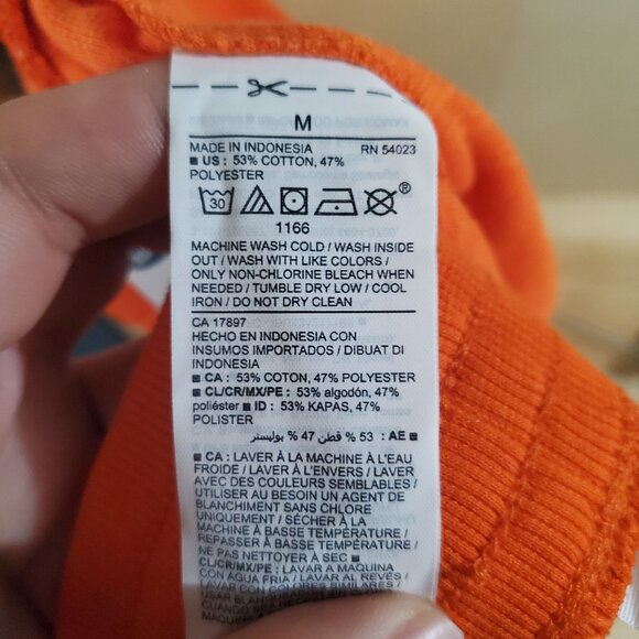 Old Navy Shorts Womens Medium Orange Pull-On Drawstring Ribbed Knit *NWT* - Picture 3 of 8